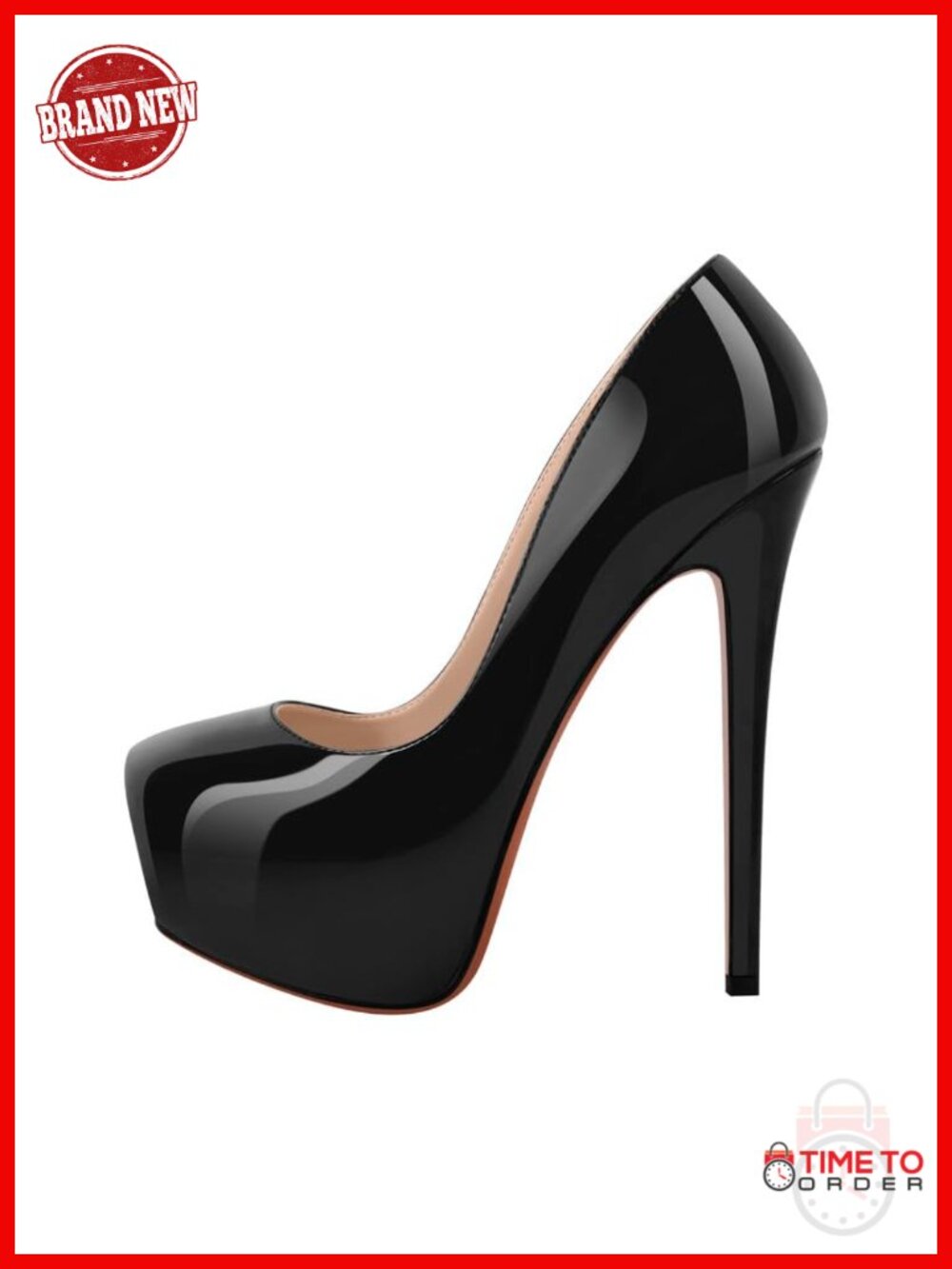 Double Platform Stiletto High Heel Pumps Manmade Vegan-Friendly Slingback